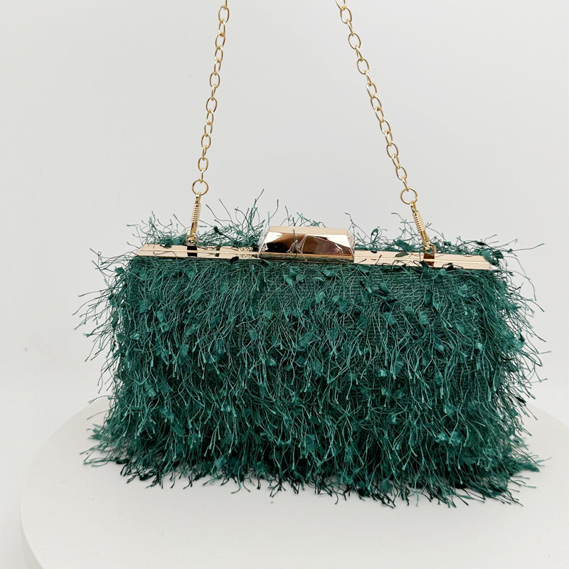 Wholesale Tassel Banquet Evening Dress Black Chaozhou Handmade Handbag